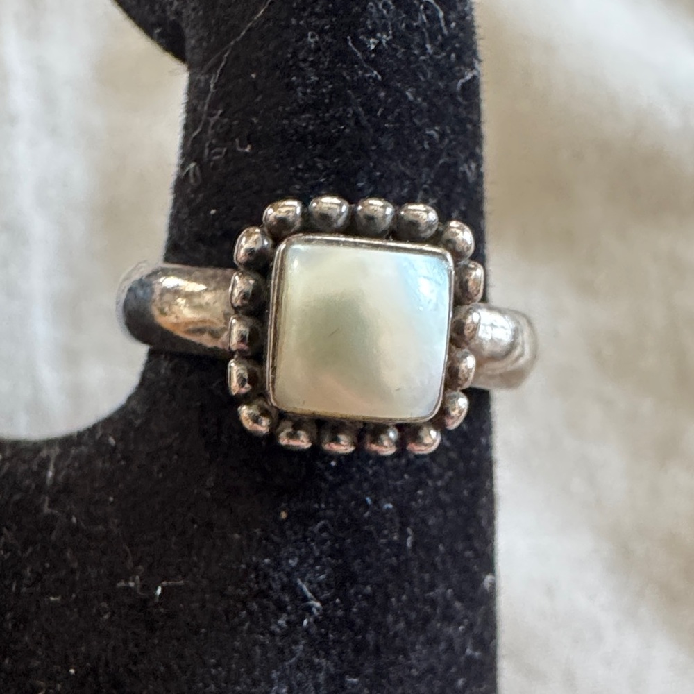 Silpada Sterling Silver Ring with White Stone